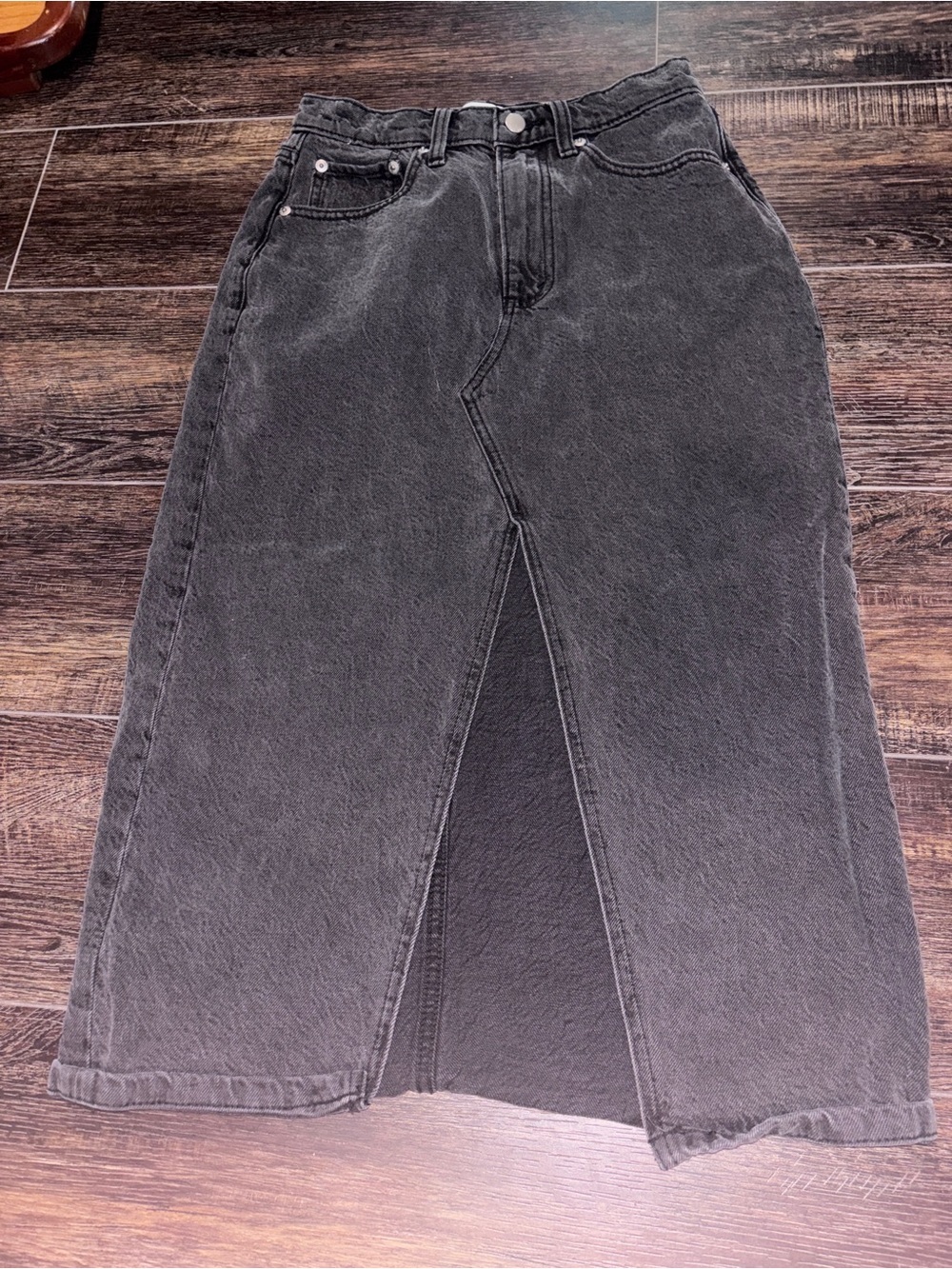 Abercrombie & Fitch Black midi denim Skirt